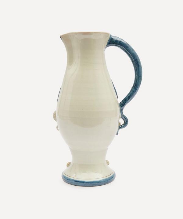 Les Ottomans Sculptural Hand-Painted Ceramic Jug