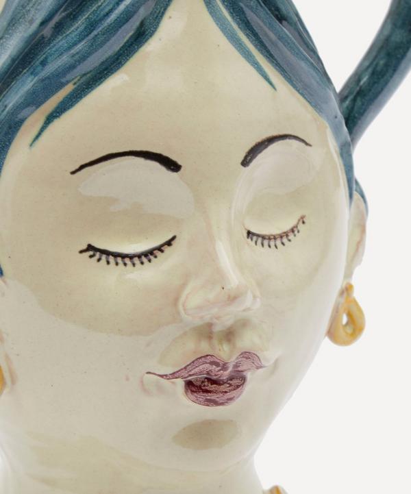 Les Ottomans Sculptural Hand-Painted Ceramic Jug