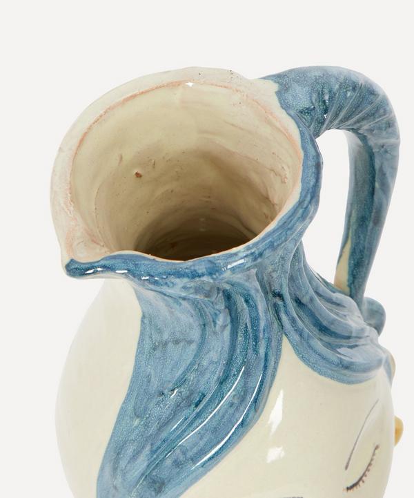 Les Ottomans Sculptural Hand-Painted Ceramic Jug