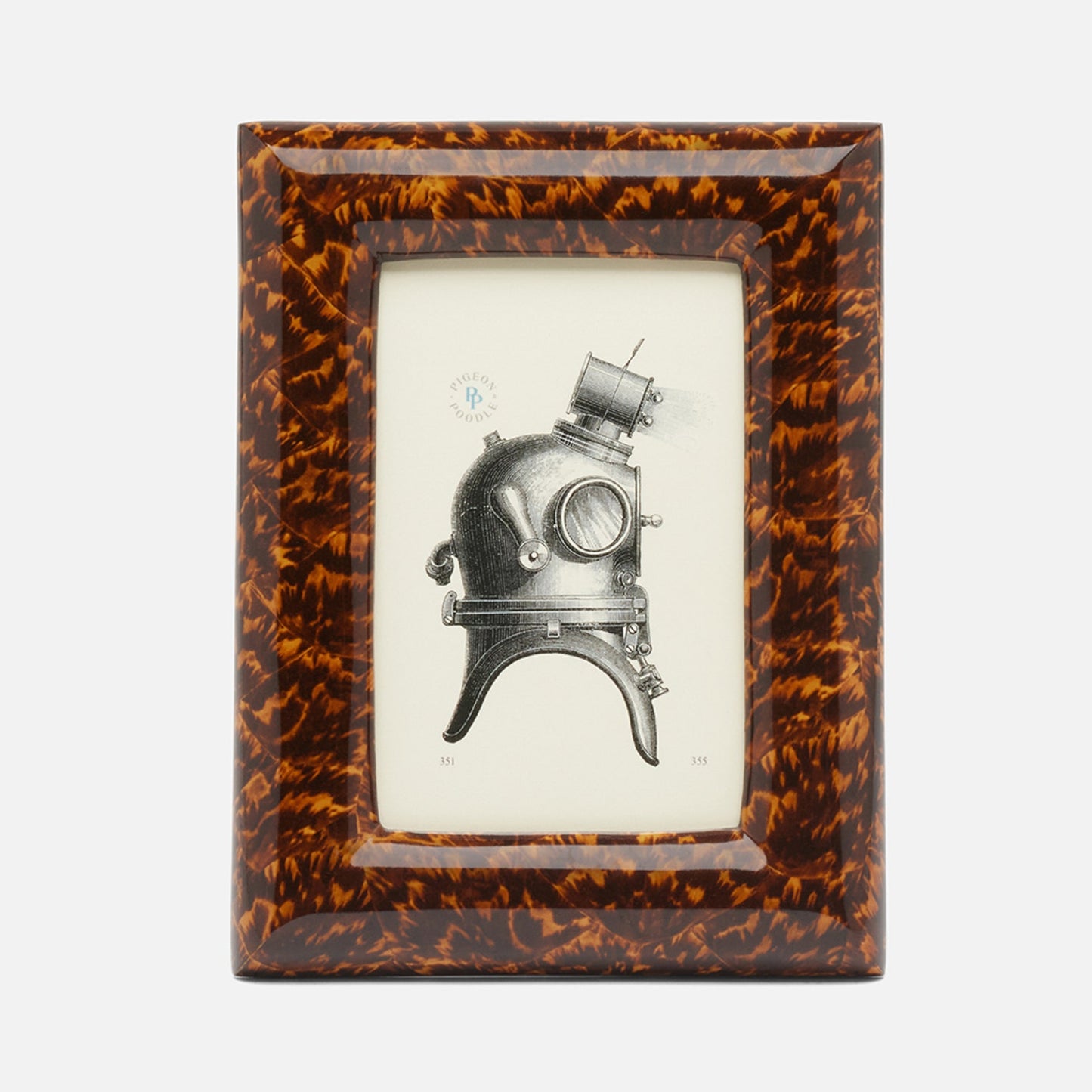 Elegant Dana Collection Frame - High Gloss Faux Tortoise Design