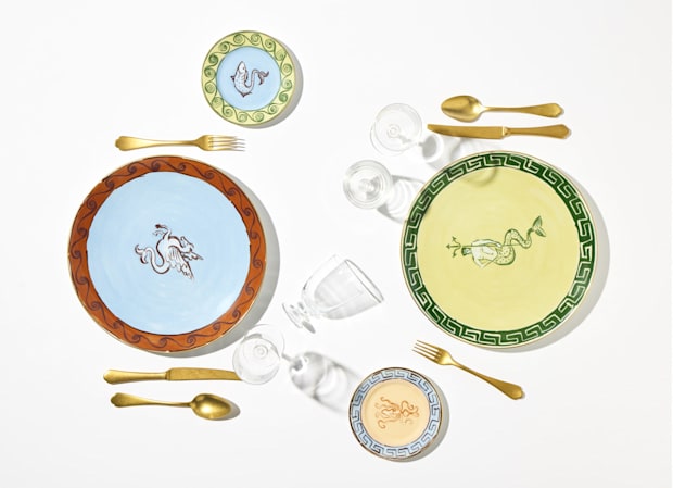 Centerpiece and charger plate Amalfi Lemon| Viaggio Di Nettuno