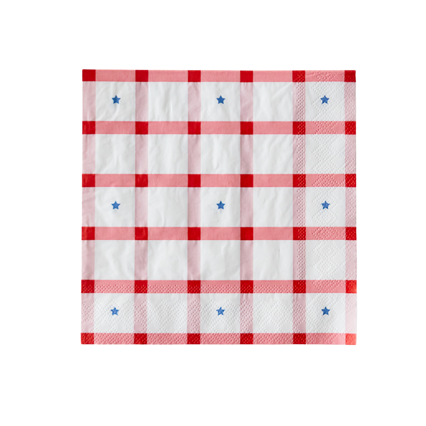 Red Gingham 4th of July Large Napkins – Set of 20