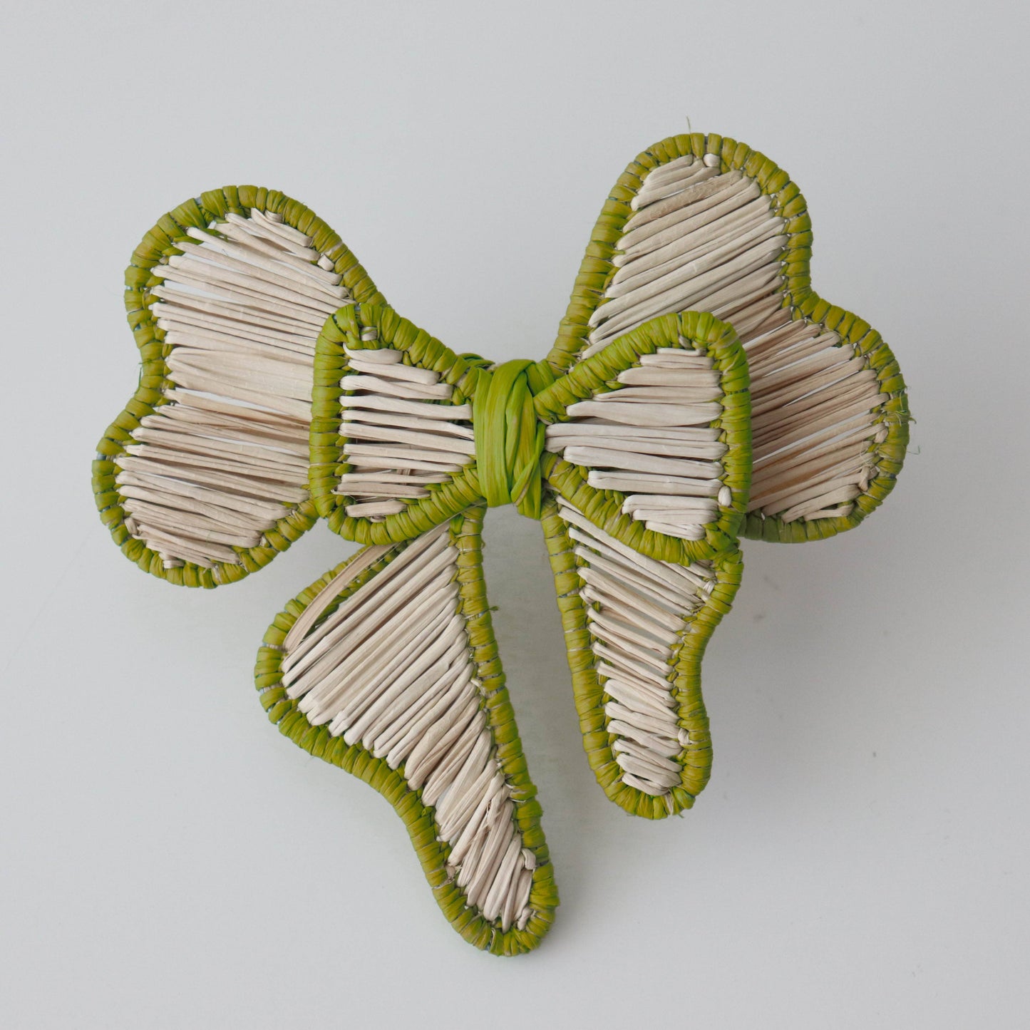Bow Napkin Ring, colored Trim: Dark Green