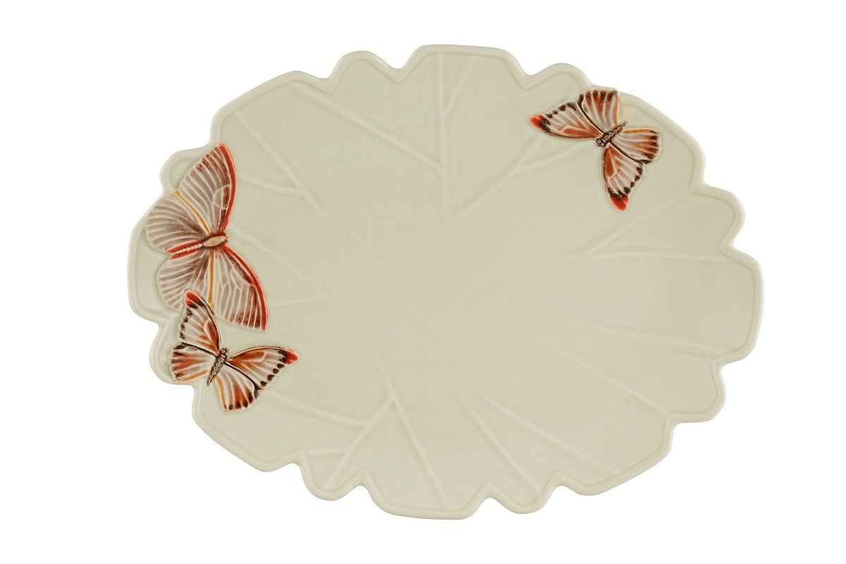 Cloudy Butterflies Serving Platter by Claudia Schiffer for Bordallo Pinheiro