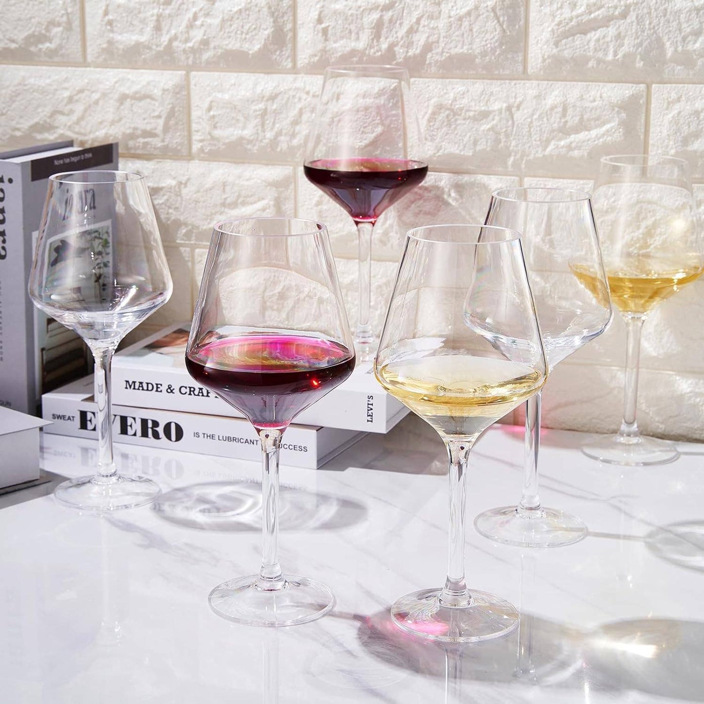 Unbreakable Tritan Wine Glasses Set of 8