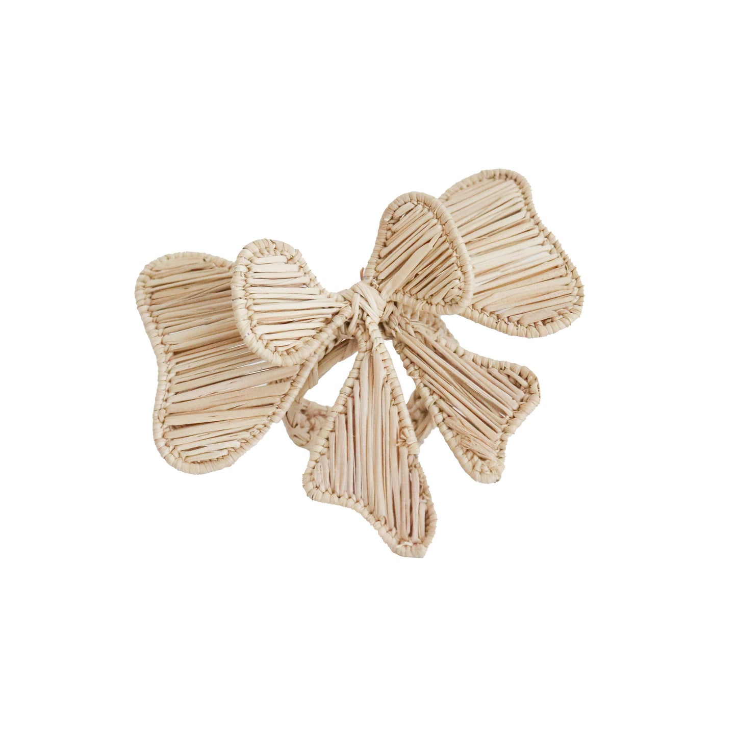Bow Napkin Ring, colored Trim: Dark Green