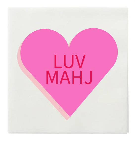 “Luv Mahj" Paper Cocktail Napkins - Pack of 25