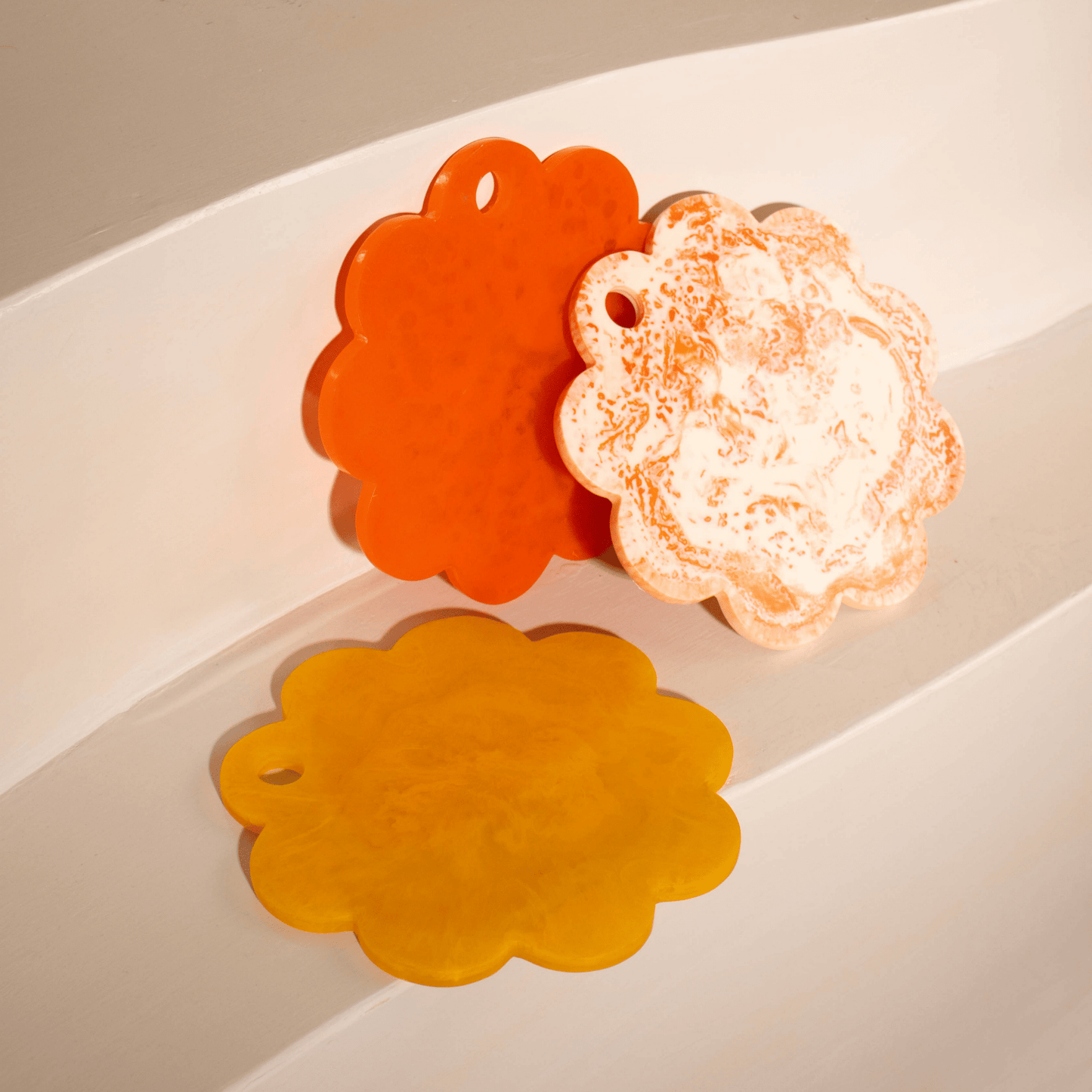 9" Scallop Resin Cheese Charcuterie Board - Hosted by Kelly Gaudreau