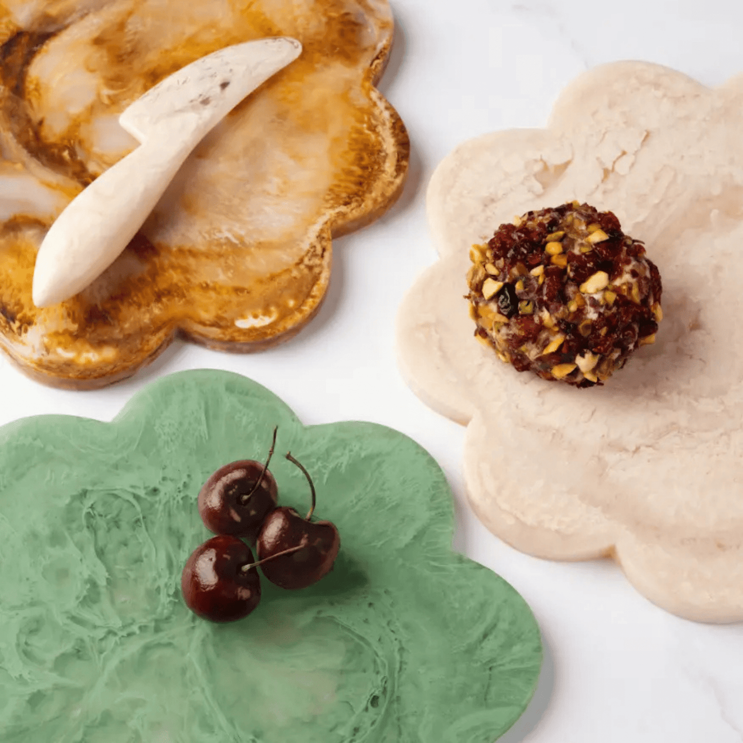 9" Scallop Resin Cheese Charcuterie Board - Hosted by Kelly Gaudreau