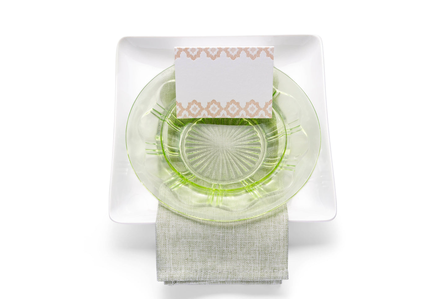 Ikat Folded Place Cards
