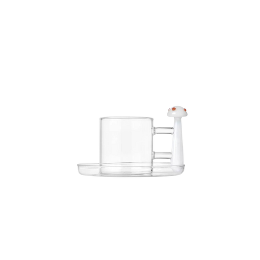 Alice Coffee Cup with Saucer and Mushroom with Dots