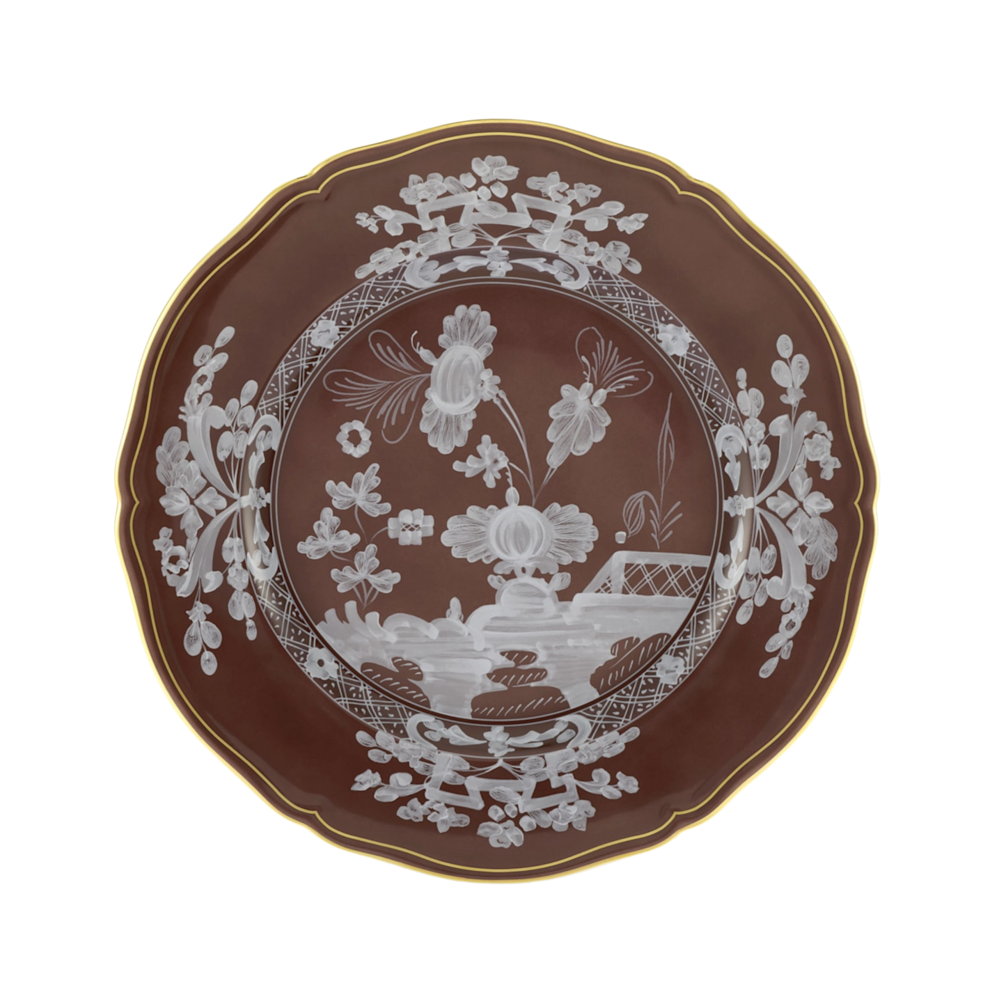 Antico Doccia Charger Plate in Castagna