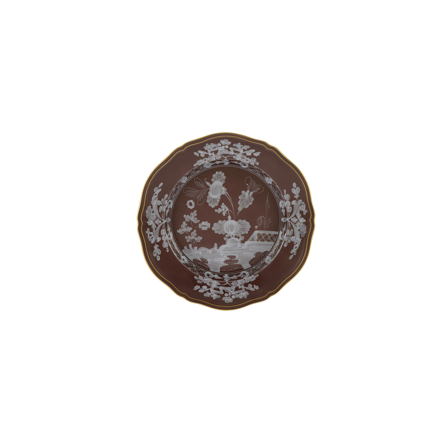 Antico Doccia Flat Dinner Plate - Castagna