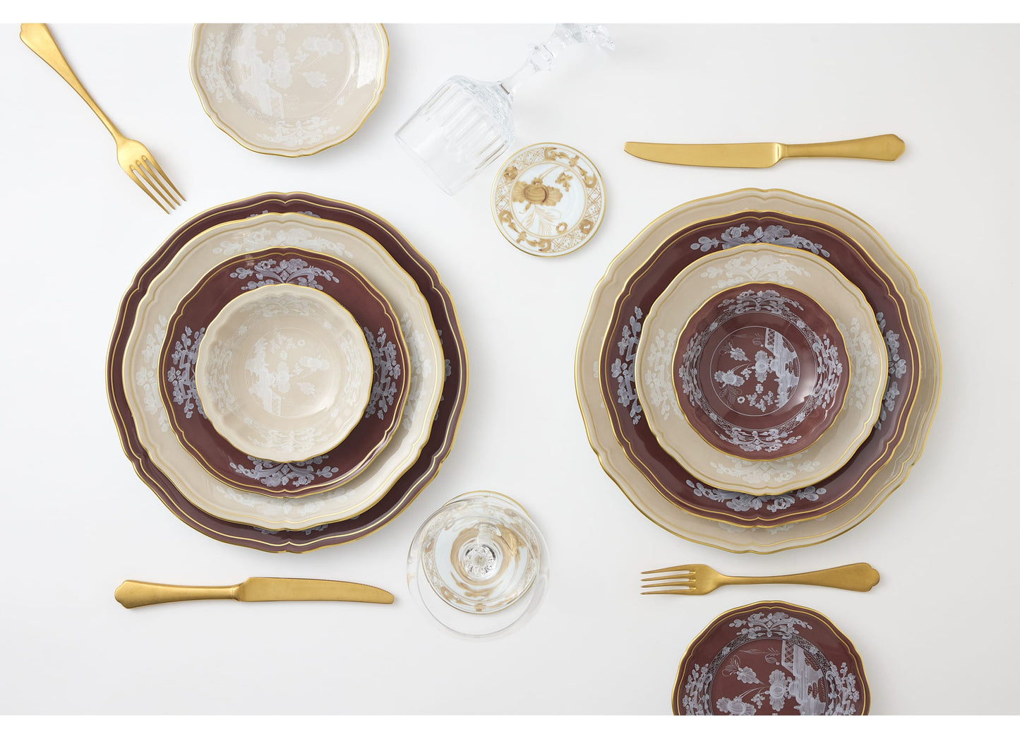 Antico Doccia Flat Dinner Plate - Castagna