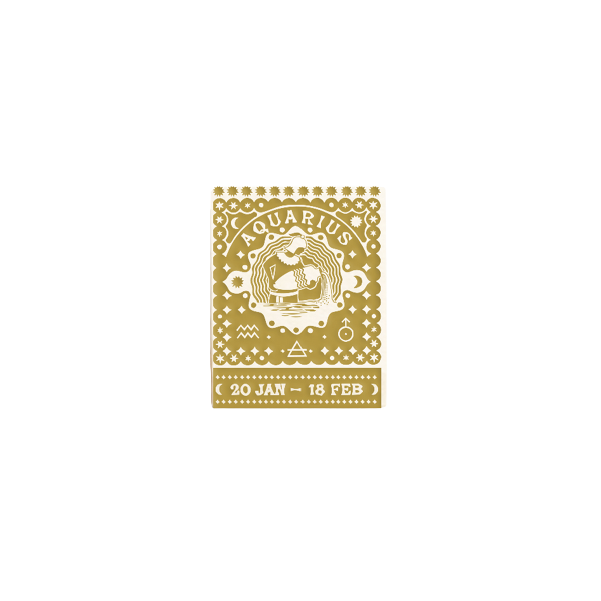 Aquarius Zodiac Matchbook