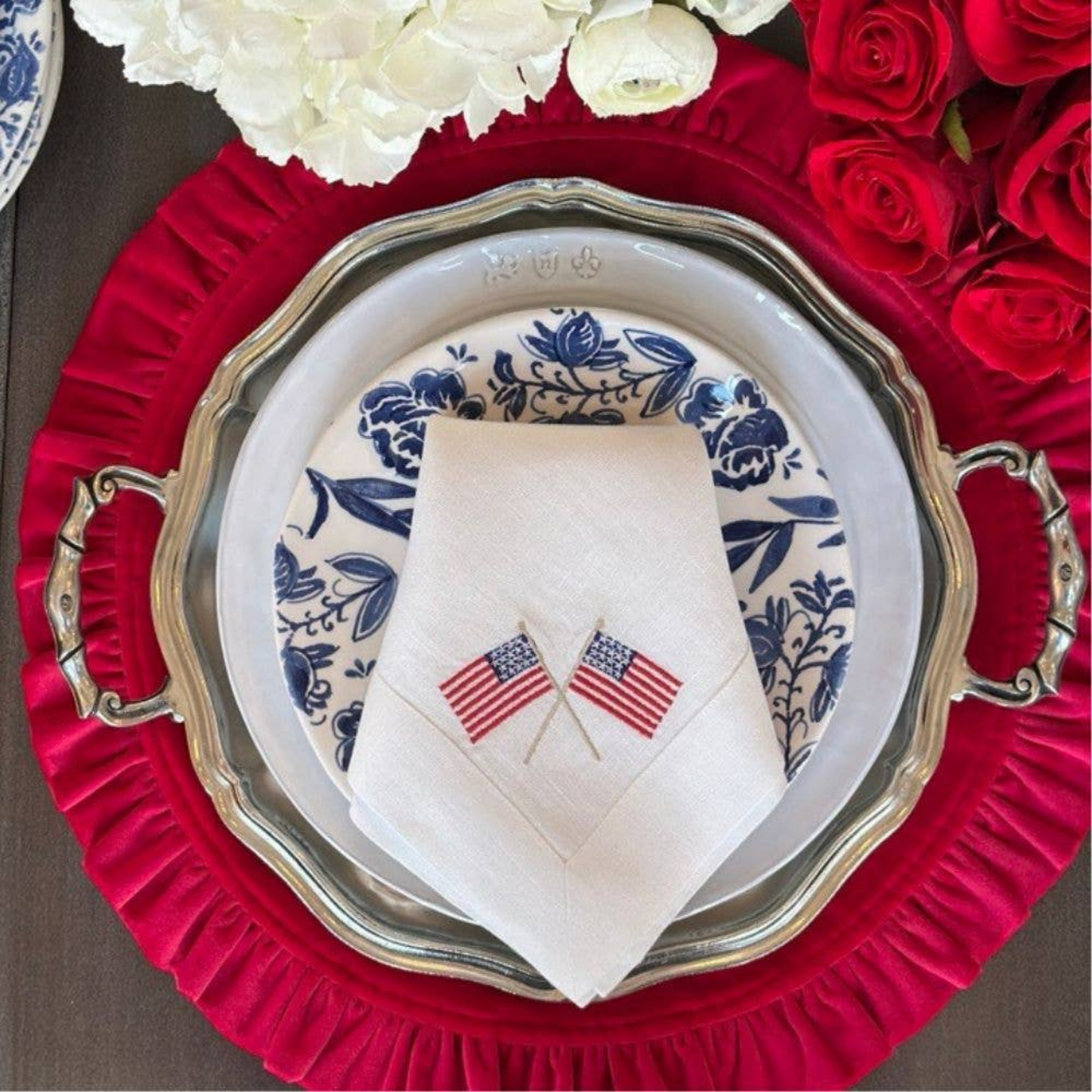 American Flags Large Napkin - Set of 4