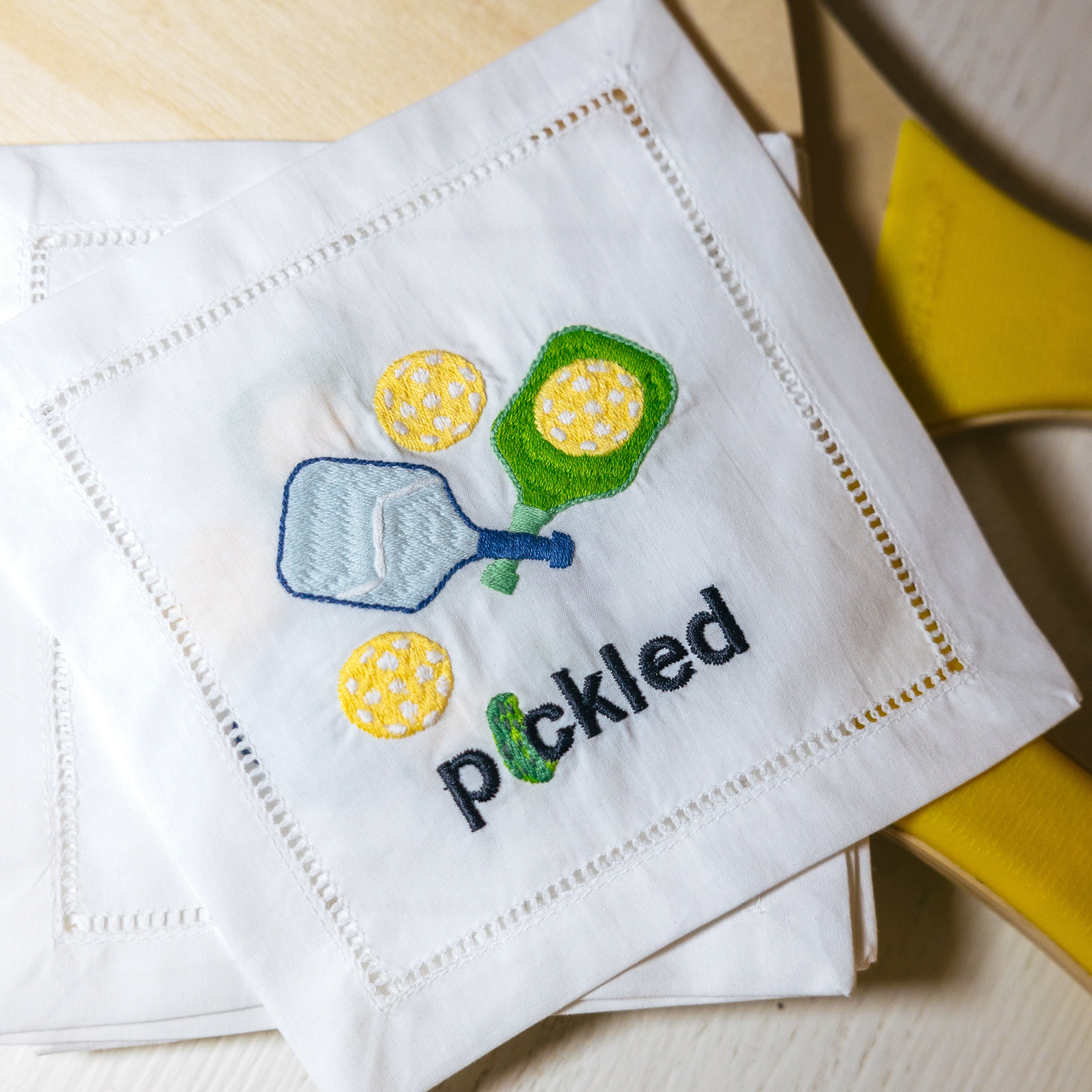 Pickled Cocktail Napkins - Set of 4