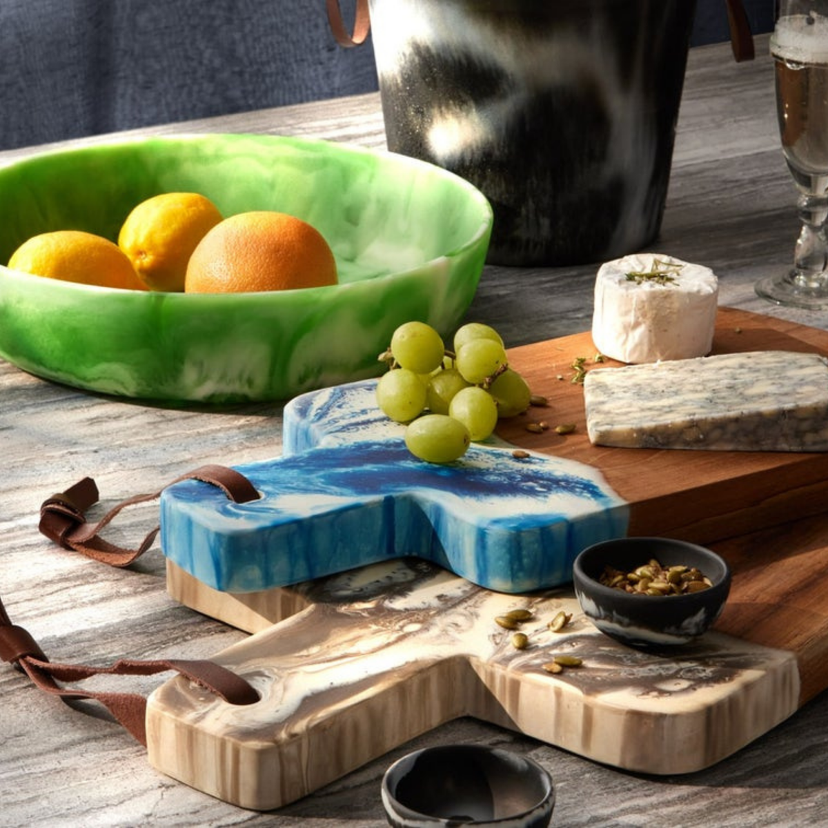 Austin Amber Swirled Serving Board