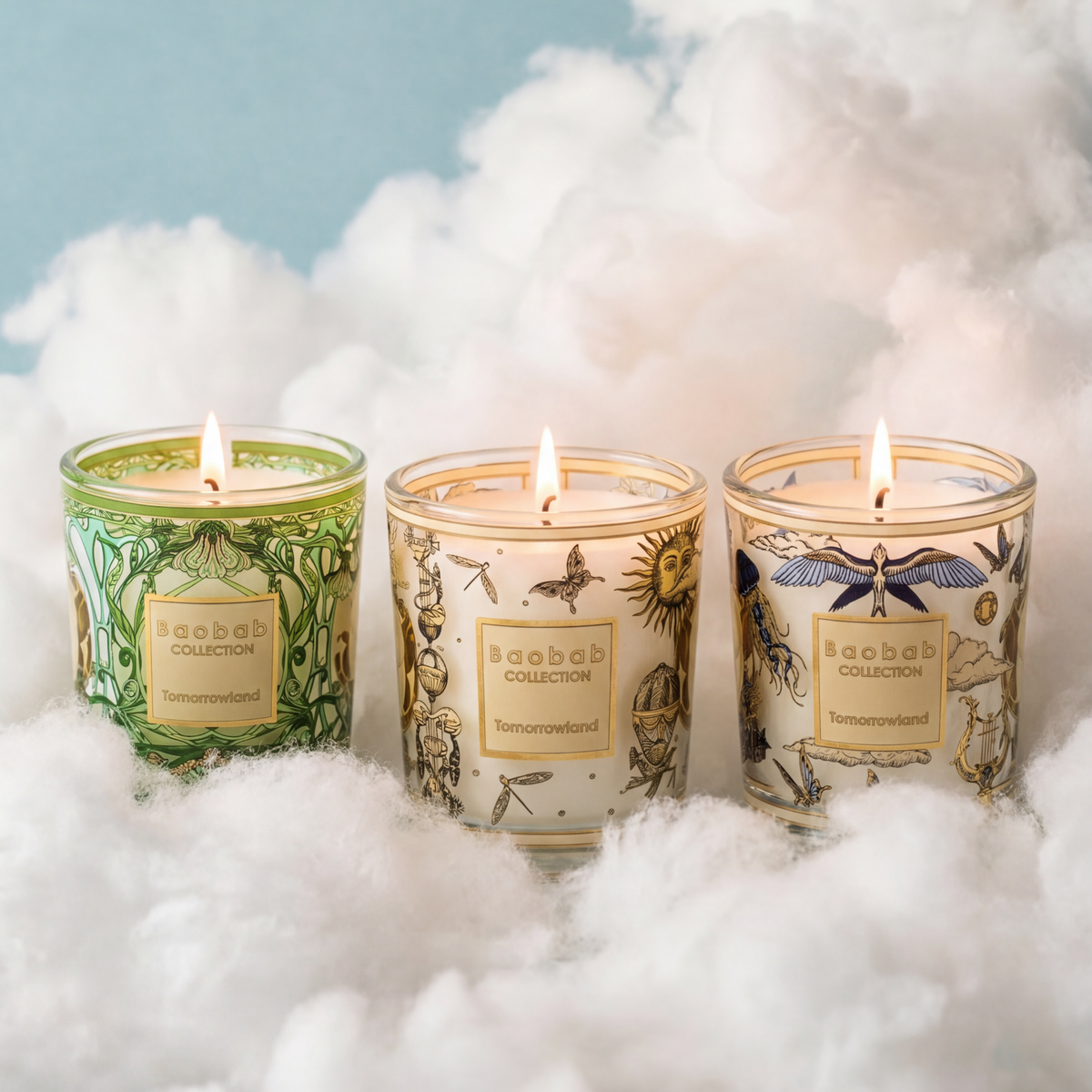 Tomorrowland Travel Candle Trio