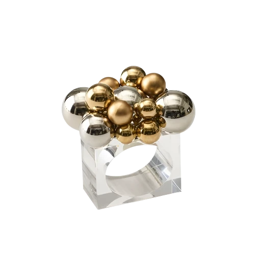 Bauble Napkin Rings in Gold / Silver Set of 4