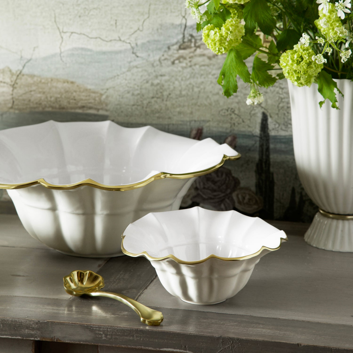 Encanto Tuscany Small Bowl - Cream and White