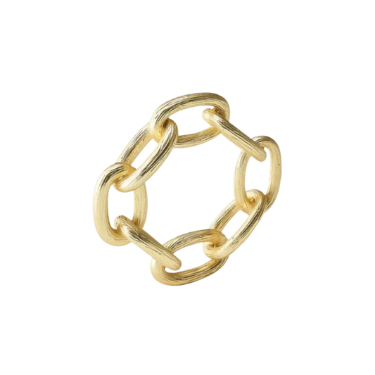 Chain Link Napkin Ring in Gold Set of 4