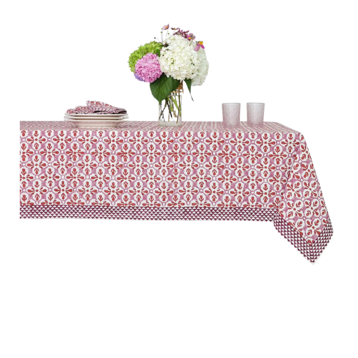 Fleur de Lis Rose Tablecloth