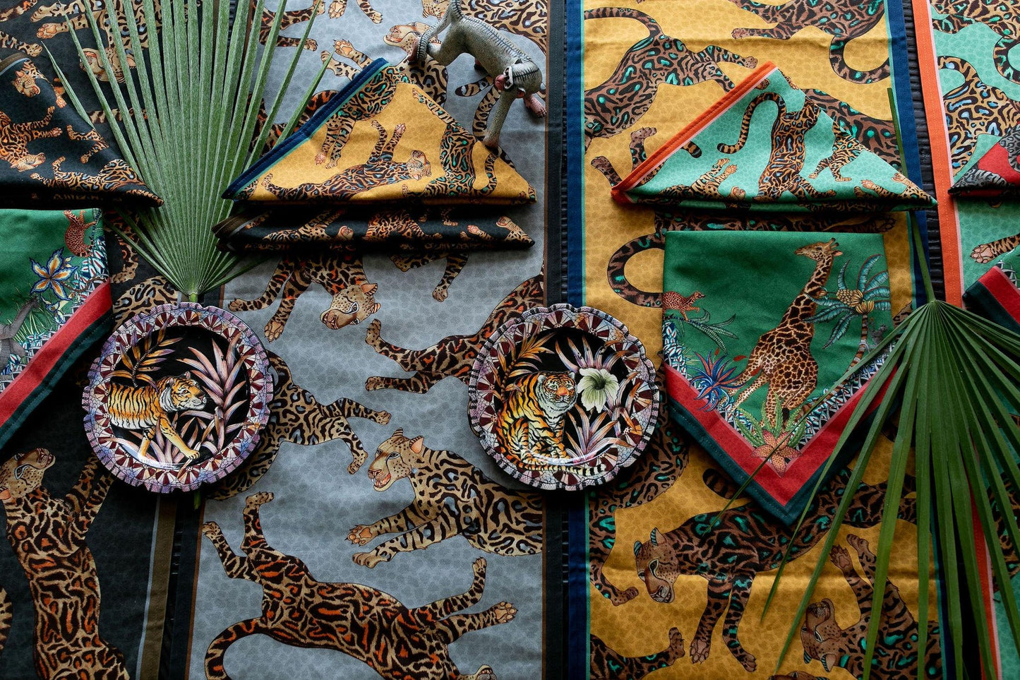 Cheetah Kings Table Runner in Gold