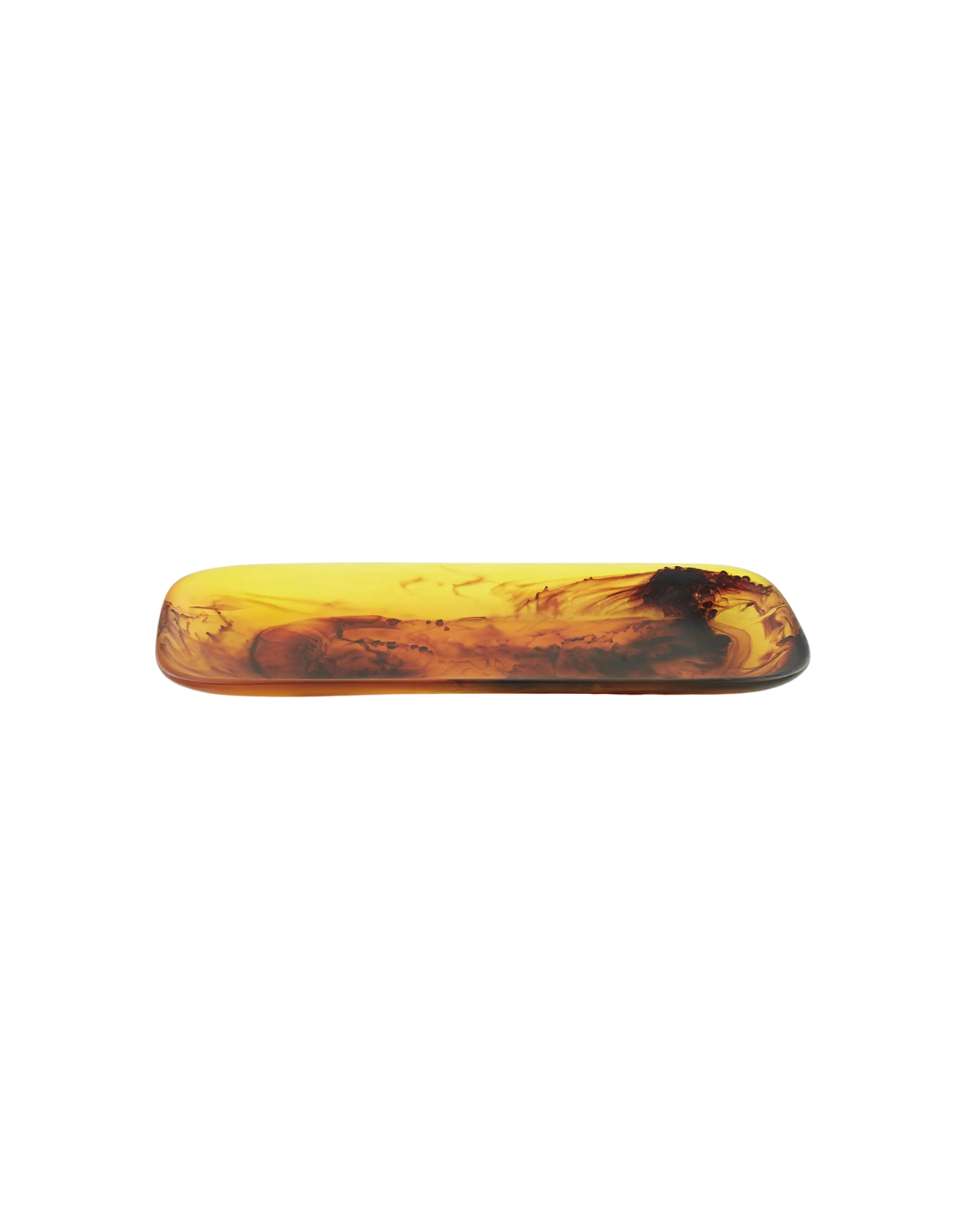 Classical Rectangular Platter with Tortoise Swirl design, measuring 21.26 x 9.84 x 1.38 inches, weighing 1.47 kg or 3.24 lbs