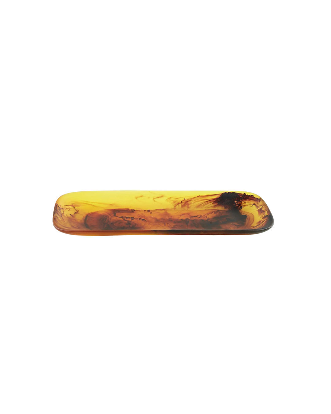 Classical Rectangular Platter with Tortoise Swirl design, measuring 21.26 x 9.84 x 1.38 inches, weighing 1.47 kg or 3.24 lbs
