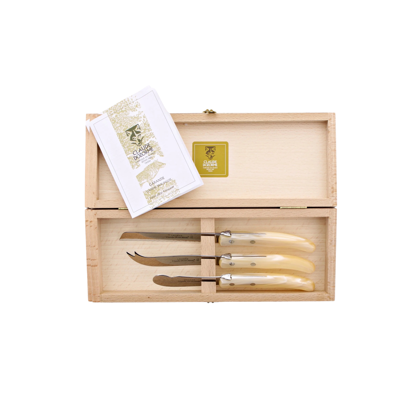 Claude Dozorme Berlingot Laguiole Breakfast Set - Natural