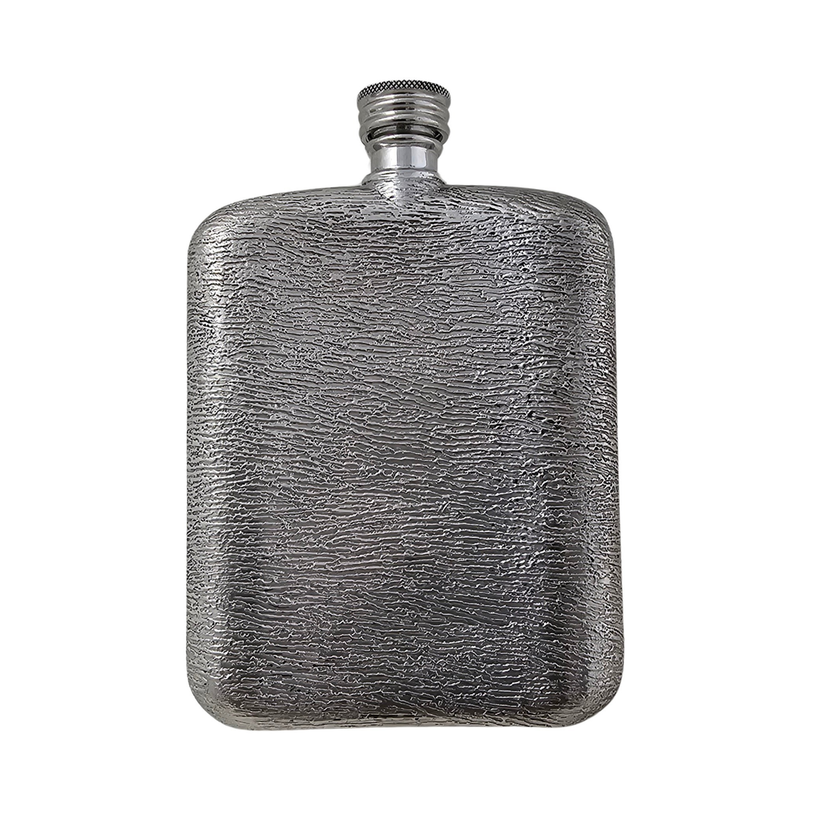 Bark Design Pewter Golfer Flask
