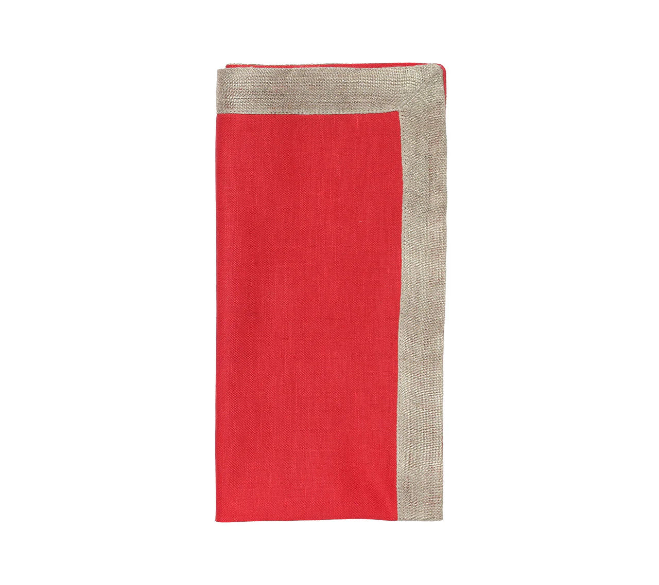 Dip Dye Napkins in Warm Tones Red and Burgundy - Set of 4