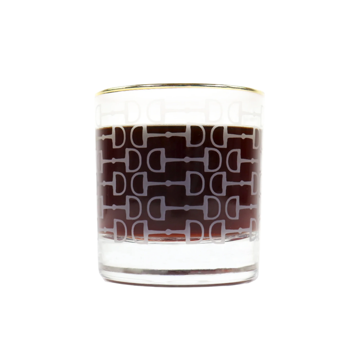 Frosted Pony Club Bourbon Glass Set of 4