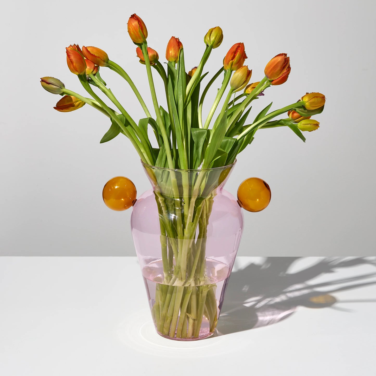 Geo Vase in Pink and Amber