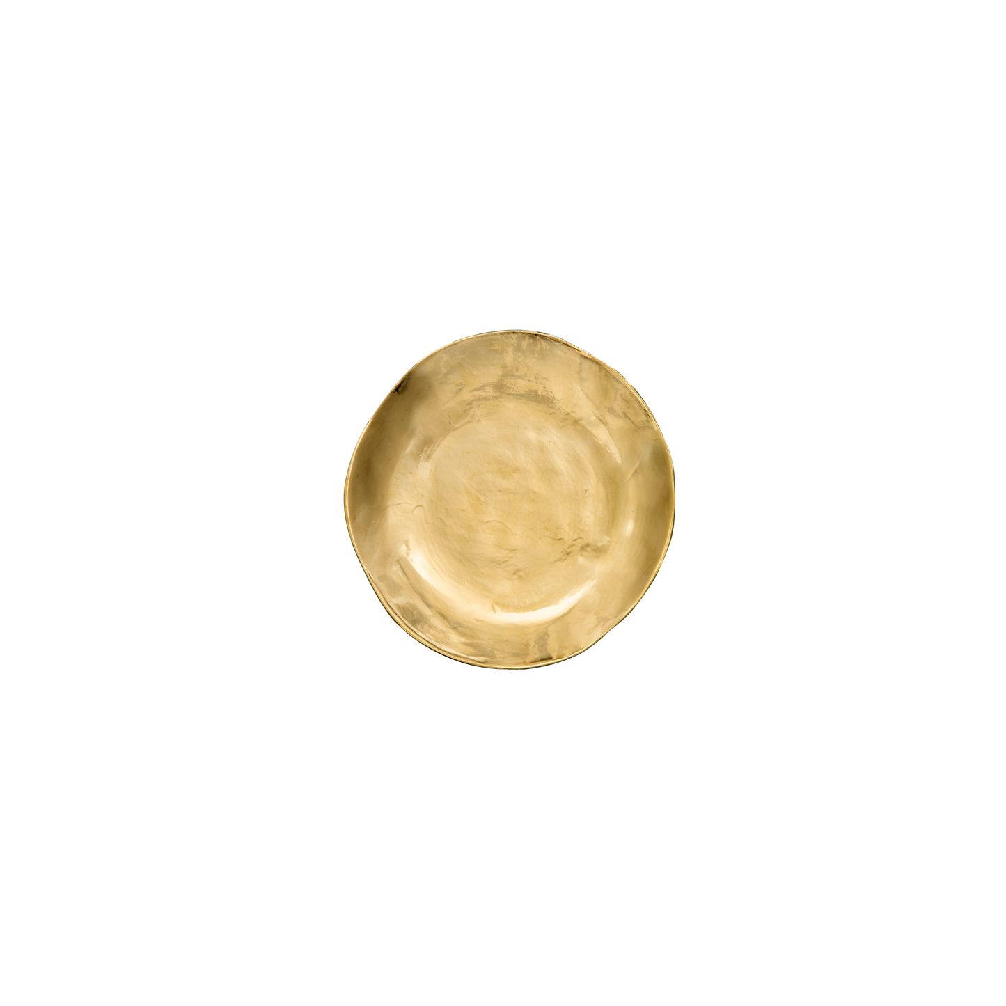Gold Bread plate with Irregular Edge