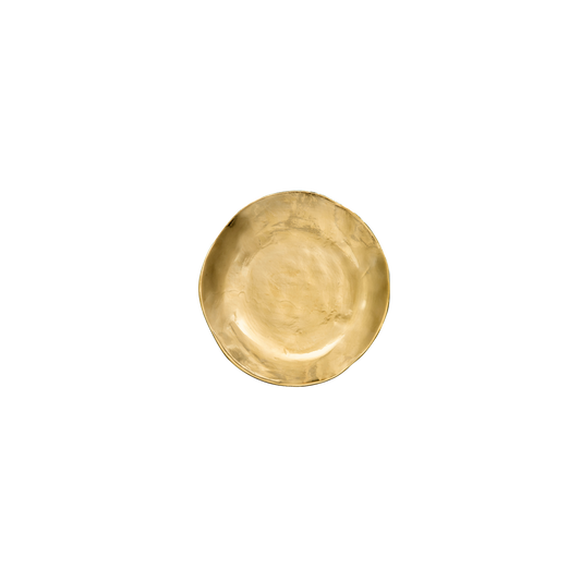 Gold Bread plate with Irregular Edge