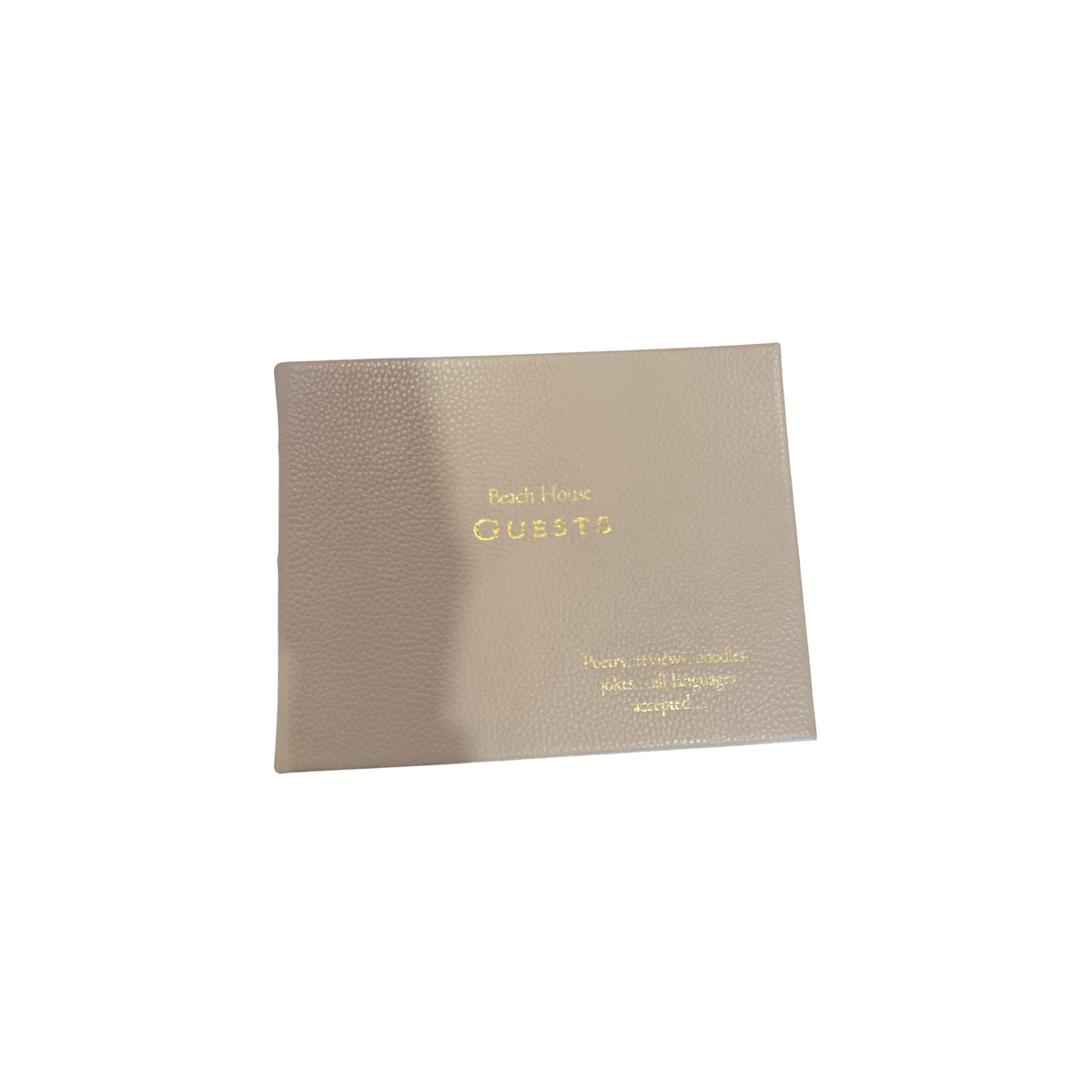 Pebble Grain Leather Guest Book - Poetry, Reviews, Doodles