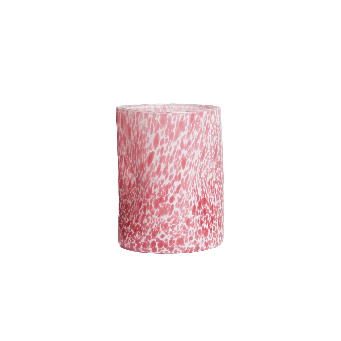Handblown Glass in Pink Set of 2