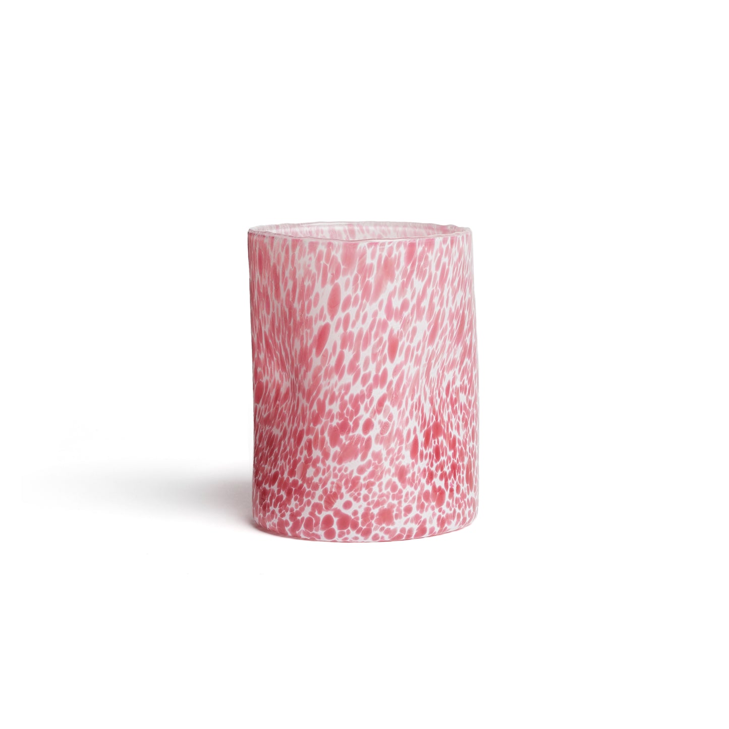 Handblown Glass in Pink Set of 2