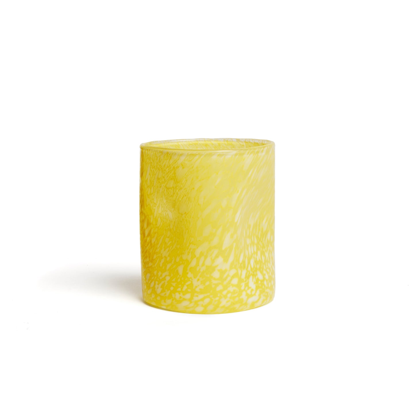 Handblown Glass in Yellow Set of 2