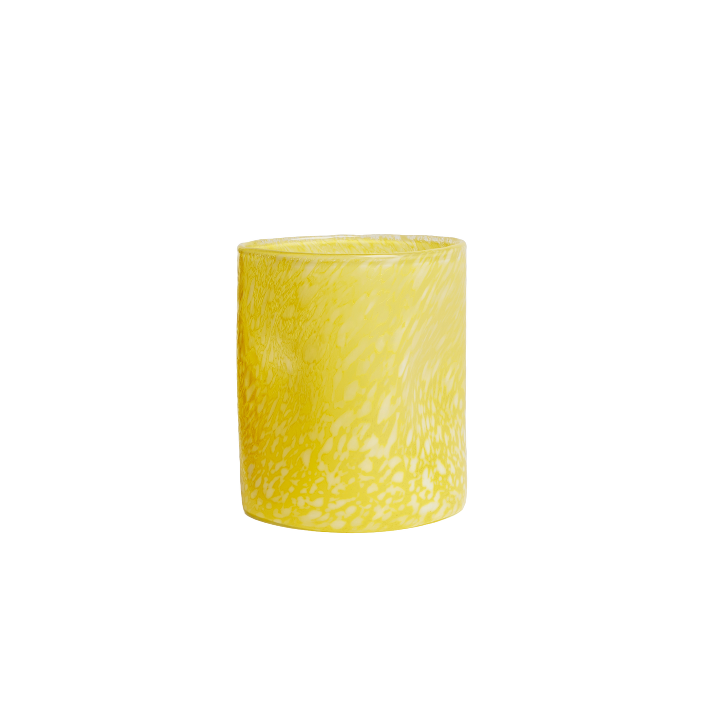Handblown Glass in Yellow Set of 2