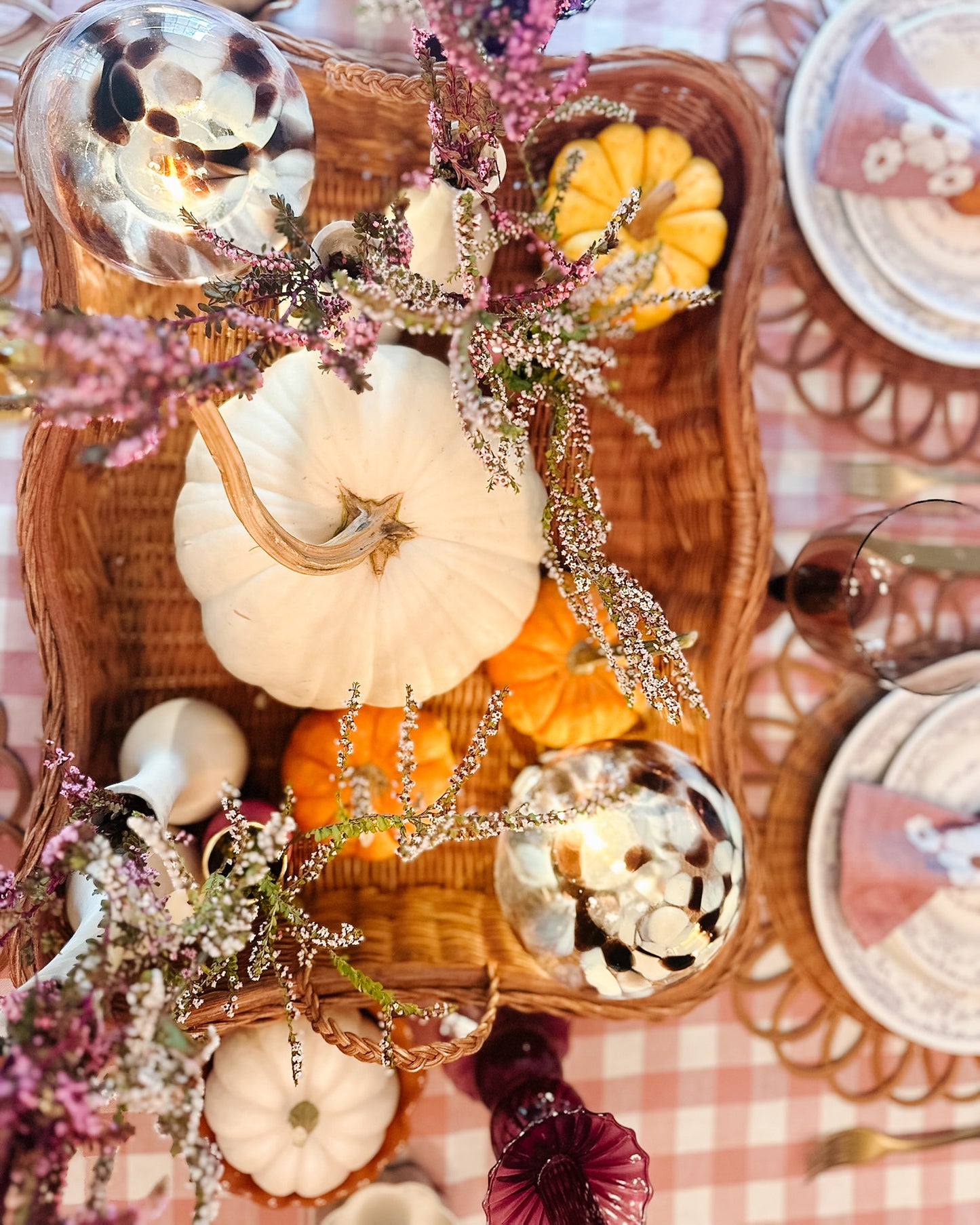 Gingham Tablecloth in Rosa