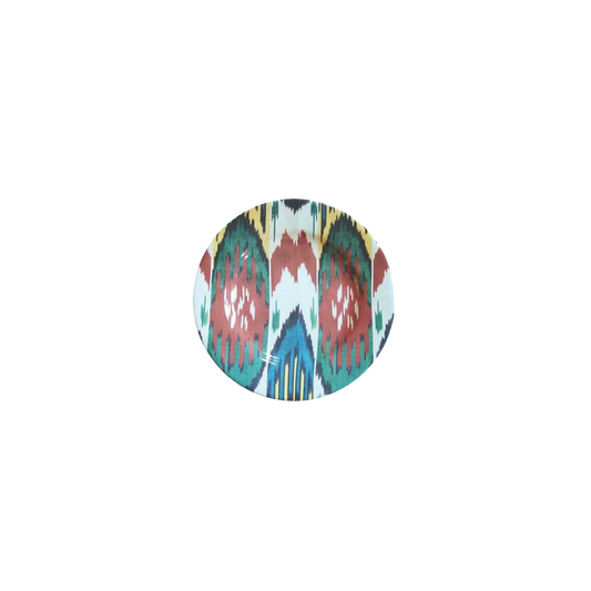 Ikat Ceramic Salad Plate in Multi