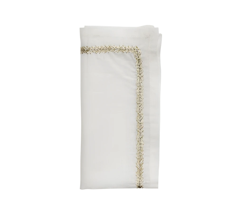 Jardin Napkins in Gold and Silver - Set of 4