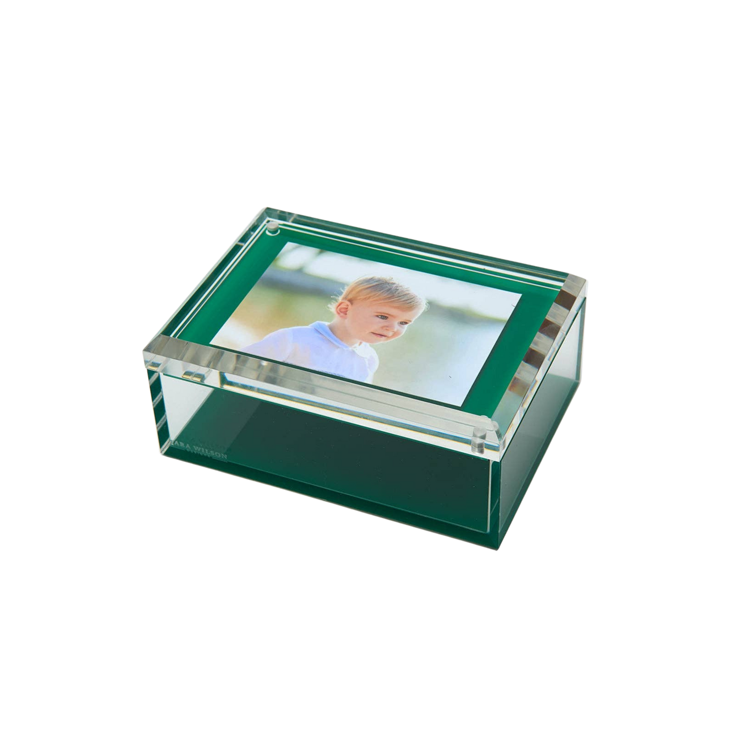 Lucite Photo Box in Green