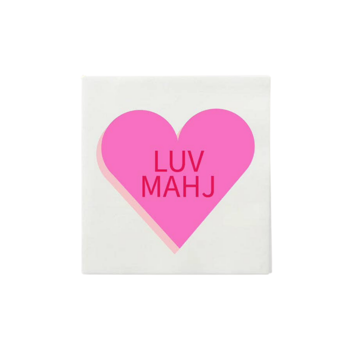 “Luv Mahj" Paper Cocktail Napkins - Pack of 25
