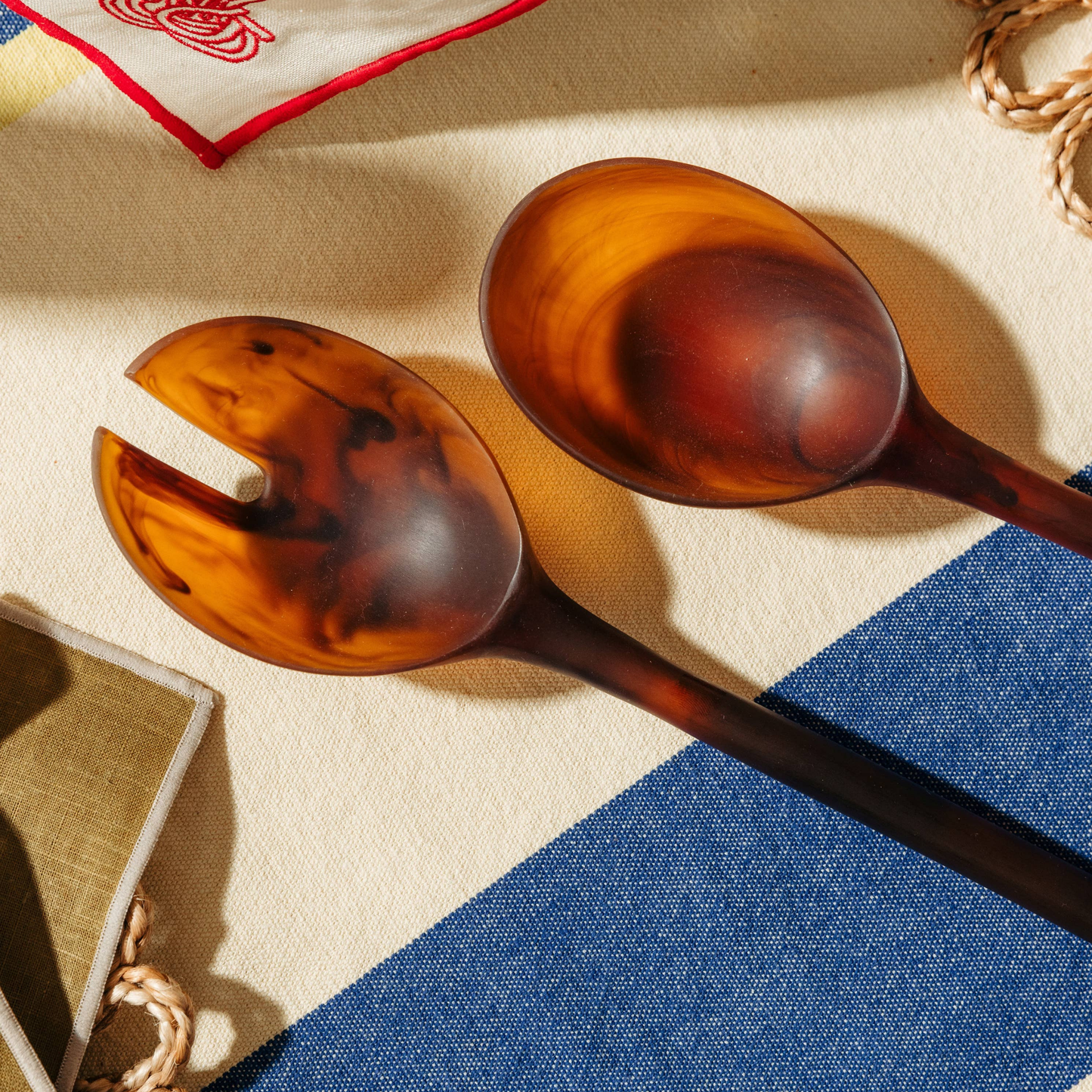 Salad Servers Set - Amber