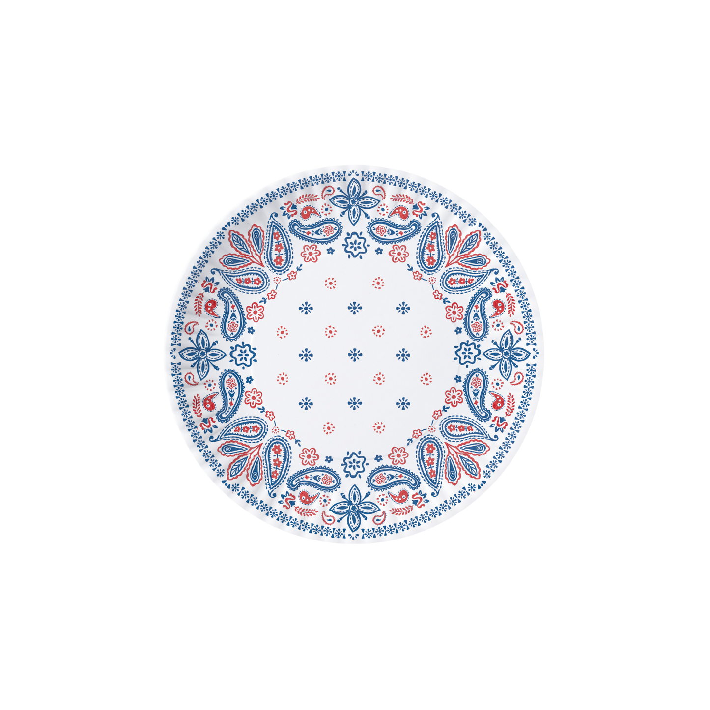 American Holiday Melamine "Paper" Plate Set of 4