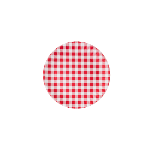Red Gingham Melamine Platter